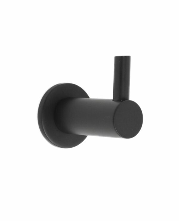 Modern Stud Robe Hook Matt Black