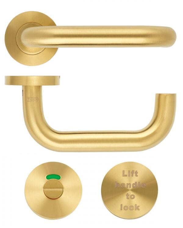 ZCS030LL-PVDSB-LIFT TO LOCK TUBULAR RETURN TO DOOR LEVER SET